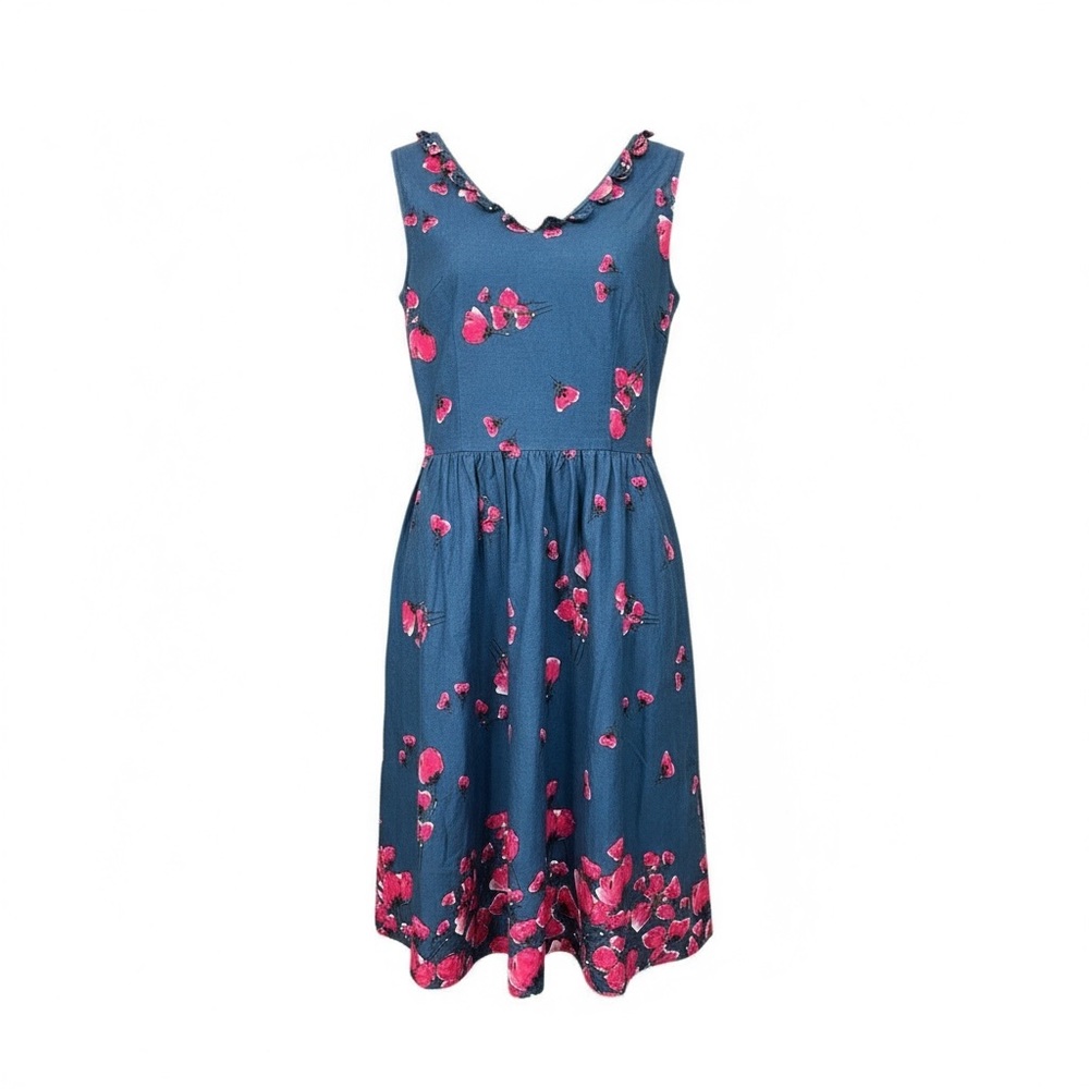 Lindy Bop Daria Cotton Poppy Sleeveless Full Skirt dress - Size US XL (12)